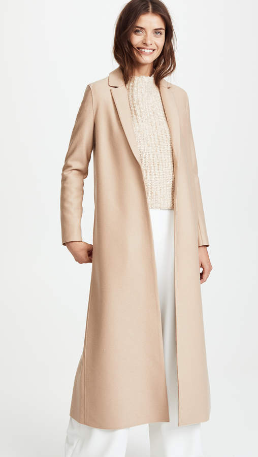 Single Breasted Light Wool Coat