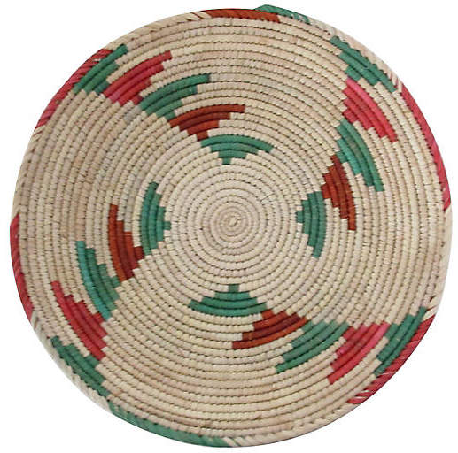 Red & Green Step Pattern Basket
