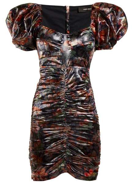 Buy Oxalis floral-print puff-sleeved dress!