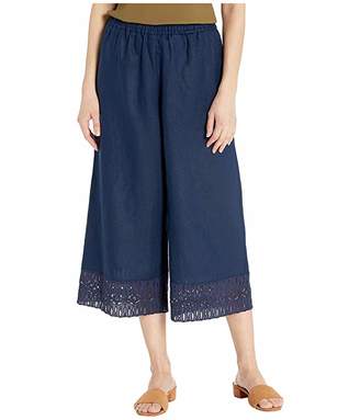 MICHAEL Michael Kors Lace Hem Wide Leg Pants MICHAEL Michael Kors Lace Hem Wide Leg Pants