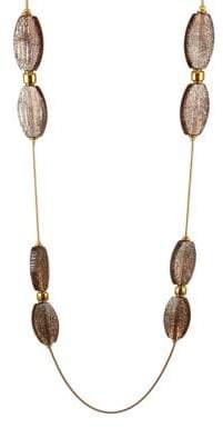 Long Glitter Lucite Necklace