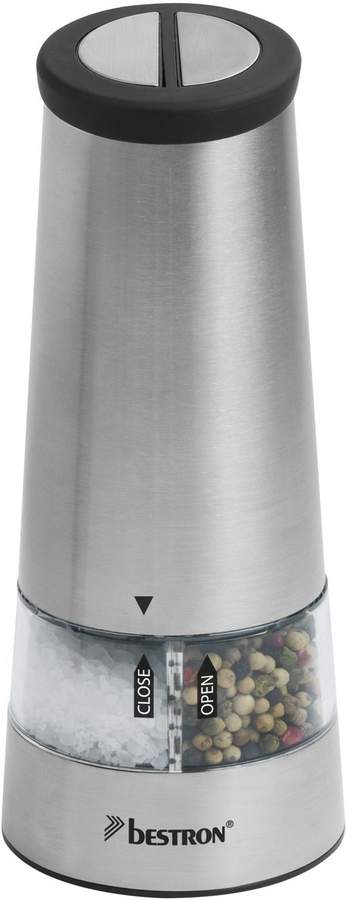 Bestron Elektrische Salz- und Pfeffermühle 2 in 1 - stahl