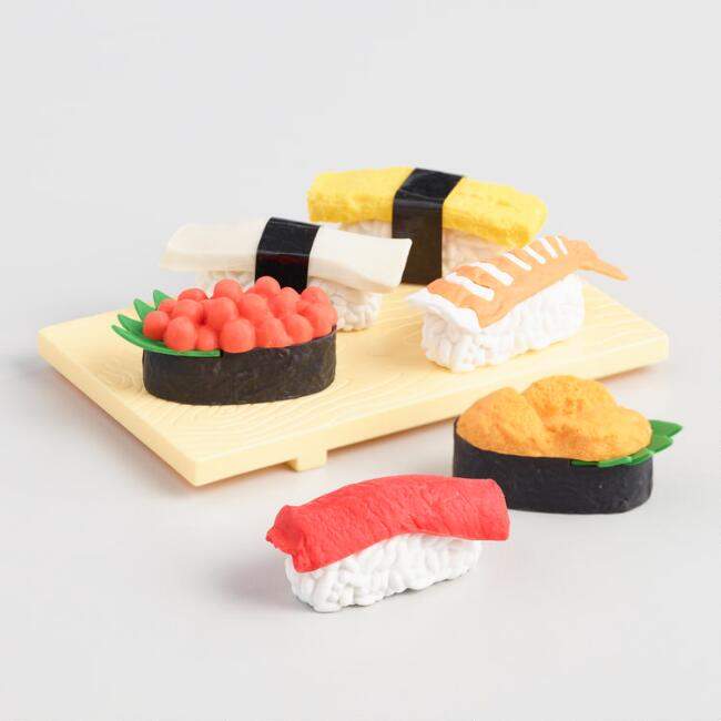 Sushi Erasers 6 Count