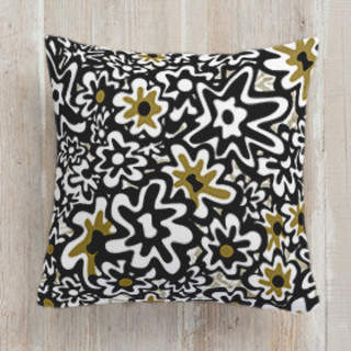 Mid Winter Daisies Square Pillow