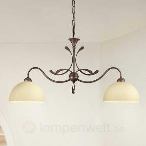 Zweiflammige Landhaus-Hängeleuchte Lorenzo