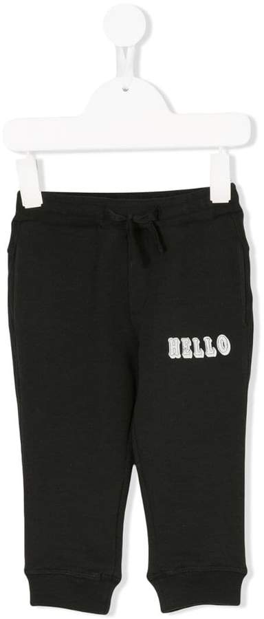 Buy Douuod Kids Hello patch track trousers!