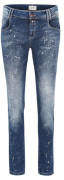 CARTOON Jeans, Straight Fit, Metallic-Effekte, Strass