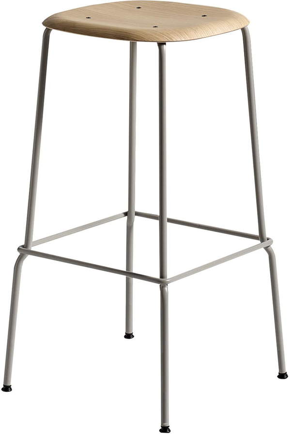 Hay - Soft Edge 30 H 75 cm Hocker, eiche / grau