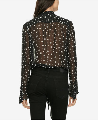 Denim & Supply Ralph Lauren Star-Print Necktie Blouse - ShopStyle Women