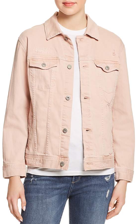 Nancy Denim Jacket in 10 Years Weathered Rosy Rouge