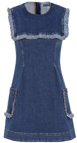 Denimkleid mit Rüschen