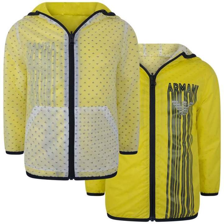 Armani JuniorBoys Yellow Reversible Logo Jacket