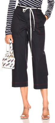 Monse Wide Leg Cargo Pant in Navy | FWRD