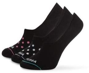 Three-Pack Polka Dot No Show Socks