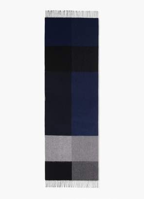 St. John Black Mountain Jacquard Wool Scarf