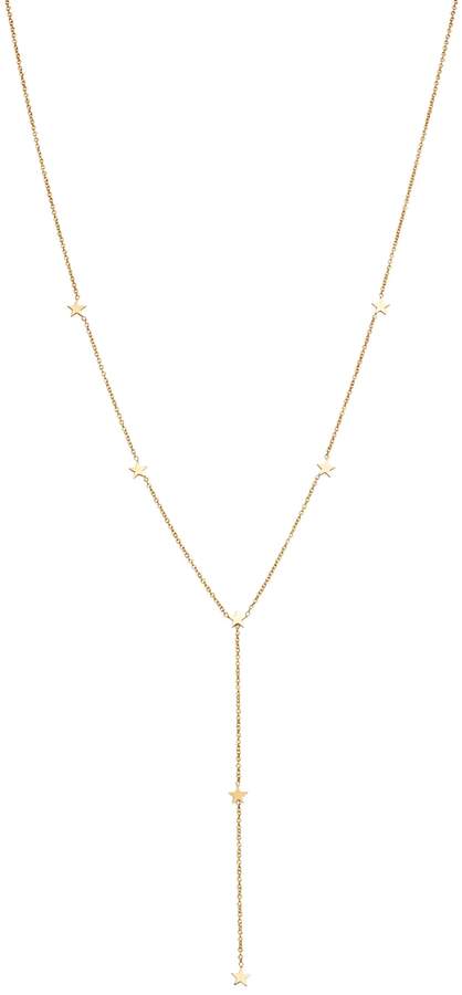Zoe Chicco 14K Yellow Gold Itty Bitty Stars Y Necklace, 16