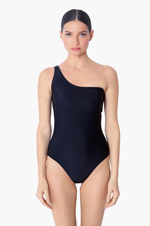 One Shoulder Black Swimsuit