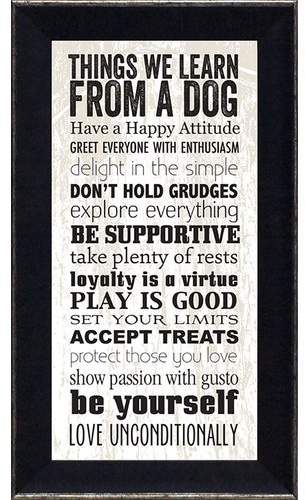 Winston Porter 'Things We Learn From a Dog' Framed Textual Art