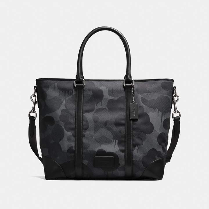 Coach New YorkCoach Metropolitan Tote With Wild Beast Print - BLACK ANTIQUE NICKEL/CHARCOAL - STYLE