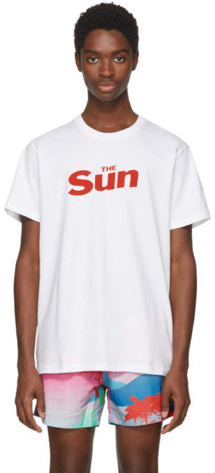 Double Rainbouu White the Sun T-shirt