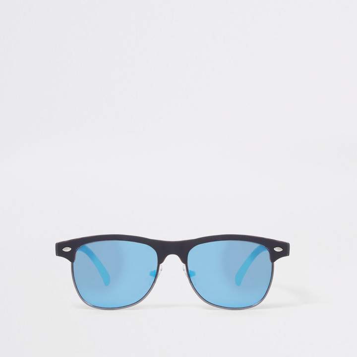 Boys Navy flat top blue flash lens sunglasses