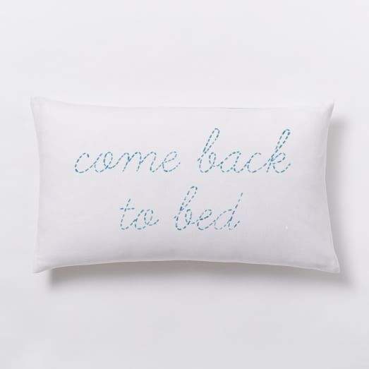 Come Back to Bed Lumbar Pillow Cover