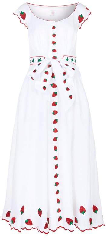 Gul Hurgel Off Shoulder Strawberry Dress