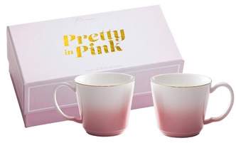 Pretty In Pink Set of 2 Porcelain Teacups