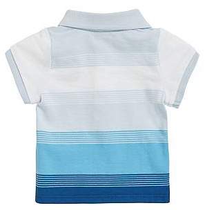 Baby polo shirt in striped cotton jersey