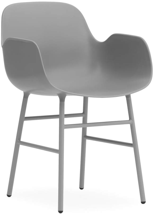 Normann Copenhagen - Form Armlehnstuhl, Gestell Stahl / Grau