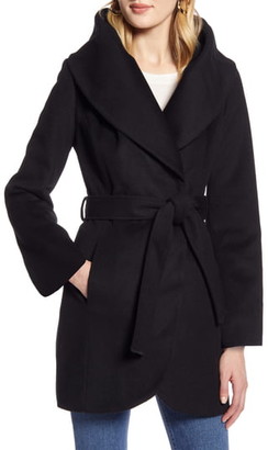 Halogen Wool Blend Wrap Coat