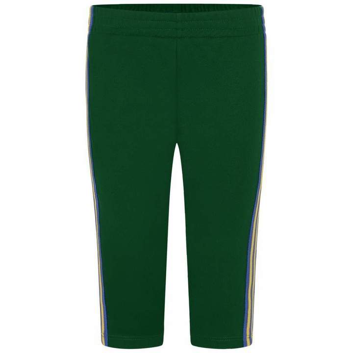 GUCCIBaby Boys Green Technical Jersey Trousers