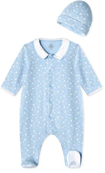 Baby’s 1-Piece Pajama With Newborn Hat