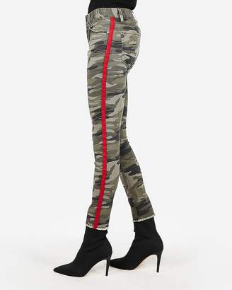 Express Mid Rise Camo Side Stripe Ankle Leggings