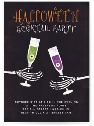 Spooky Cocktails Holiday Party Invitations