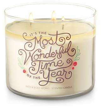 White Barn 3 Wick Candle Fresh Balsam Its The Most Wonderful Time Of The Year Theme