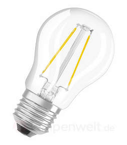 E27 2W LED-Filament-Tropfenlampe