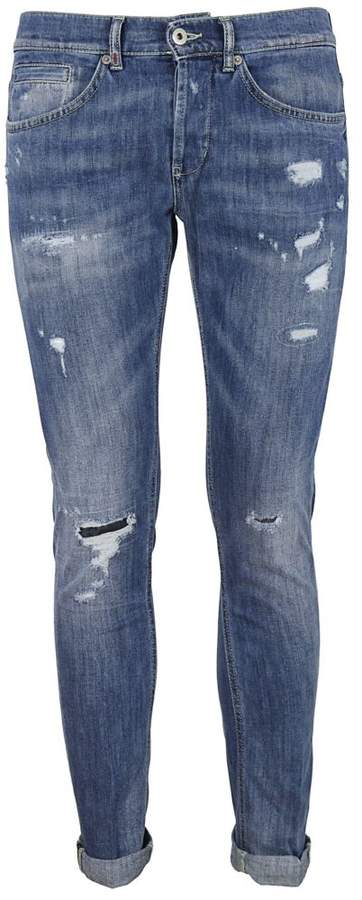 Distressed Skinny Stretch Jeans