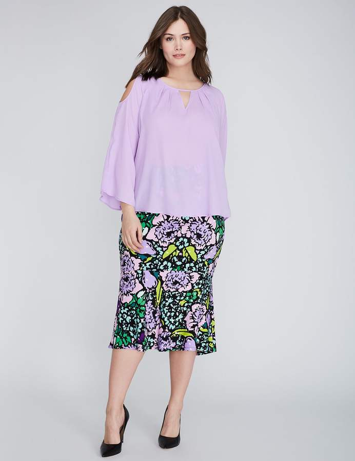 Peek-a-Boo-Shoulder Blouse by Melissa McCarthy Seven7