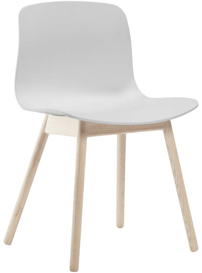 Hay - About A Chair AAC 12, Eiche (geseift) / Weiß, Filzgleiter
