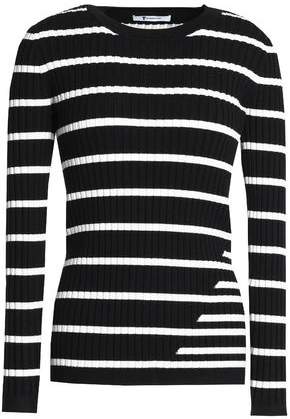 Striped Stretch-Knit Top