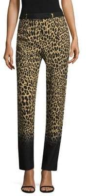 Silk Leopard-Print Pants