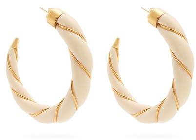 Diana twisted-effect gold-plated earrings