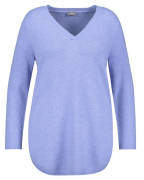 SAMOON Pullover, lang geschnitten, V-Ausschnitt, Große Größen