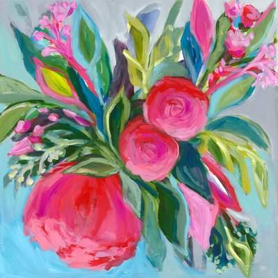 Wayfair 'Bold & Bright Florals III' Print on Wrapped Canvas
