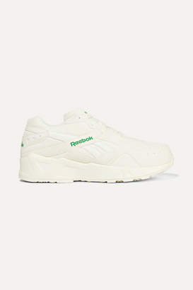 Reebok Aztrek Felt, Leather And Mesh Sneakers - White