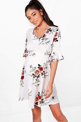 Damen Mama Lucy Skaterkleid mit Rüschensaum