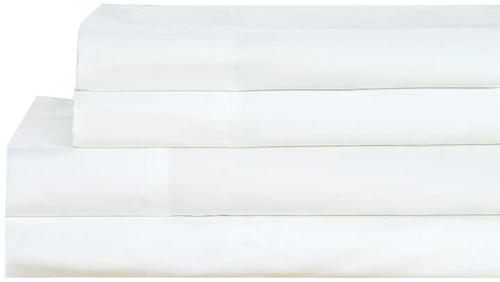 NMK 600 Thread Count Cotton Sheet Set & Pillowcase Pair - White