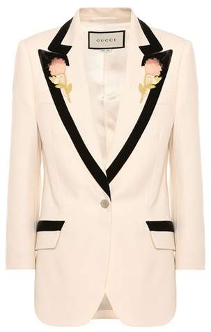 Jacke aus Wolle mit Applikationen