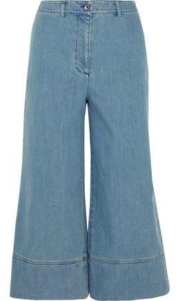 Cropped High-Rise Wide-Leg Jeans